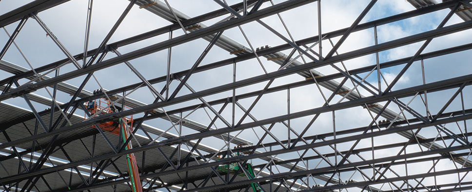 Steel joist construction site