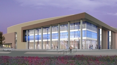Exterior of Rogers High School Competition Gym